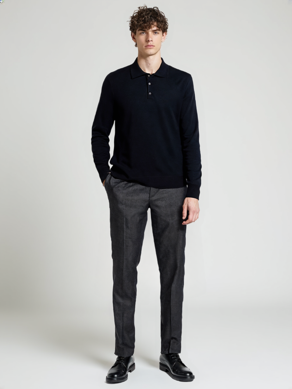 ARMANI® Long Sleeve Polo Shirt - Magnattos