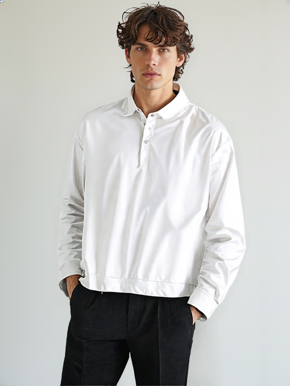ARMANI® Long Sleeve Polo Shirt - Magnattos