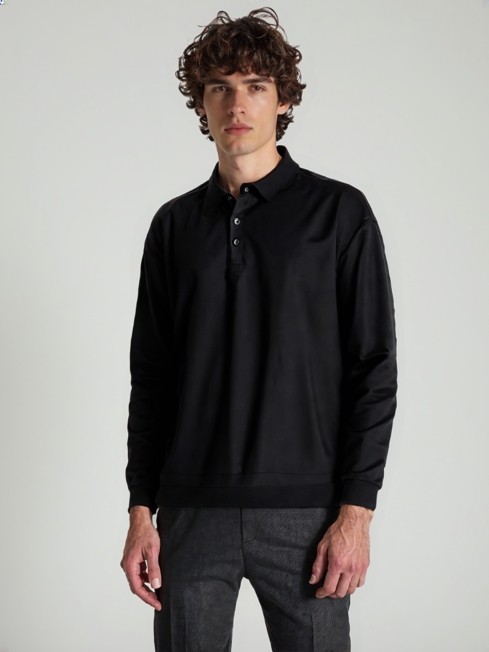 ARMANI® Long Sleeve Polo Shirt - Magnattos