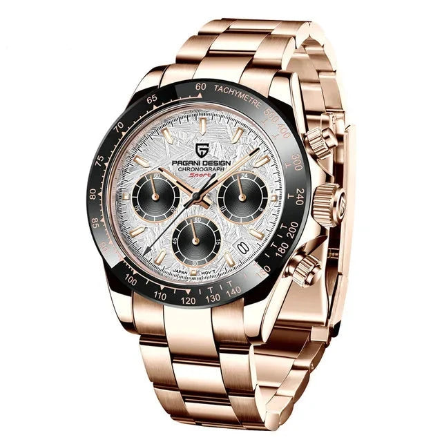 CASMONT® 40mm V2 Quartz Chronograph – Retro Sapphire Stainless Steel Waterproof Watch for Men - Magnattos