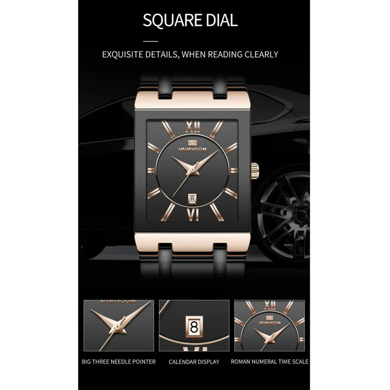 CAMARA® Men Luxury Square Dial - Magnattos