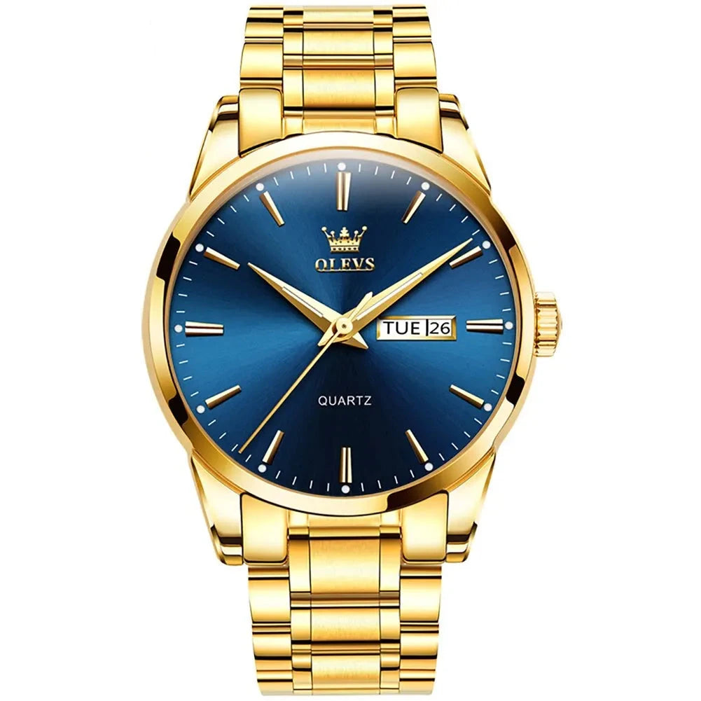 GABRIEL® Classic Gold Stainless Steel Men’s Quartz Wristwatch - Magnattos