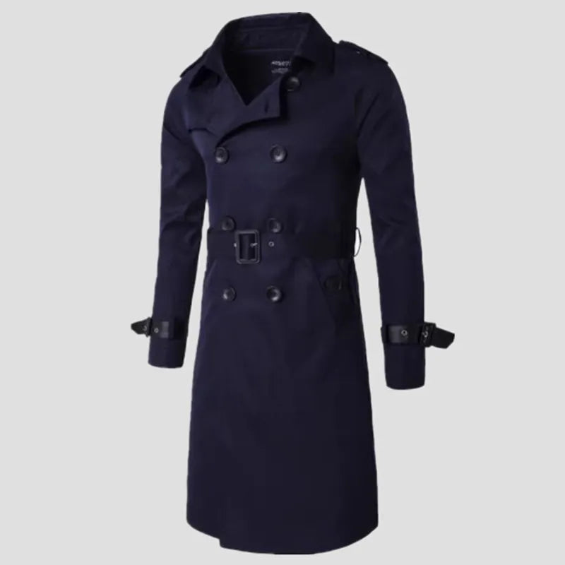 PANNOS® Long Trench Coat with Belt - Magnattos
