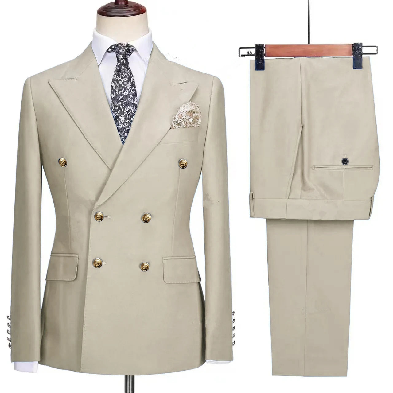 RENNEI® Slim Fit Suit Blazers Jacket Pants - Magnattos