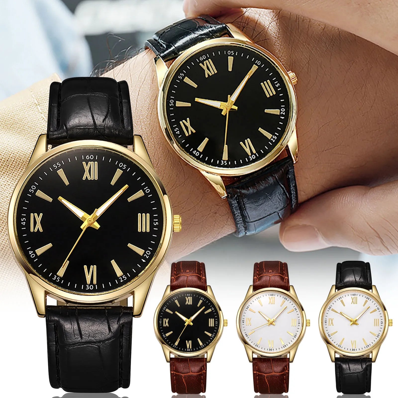 VITERBO® Elegant Minimalist Leather Watch - Magnattos