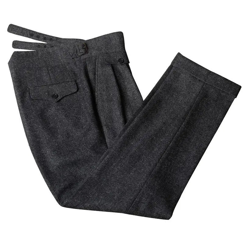 HENRY MONT® Herringbone Suit Pants - Magnattos