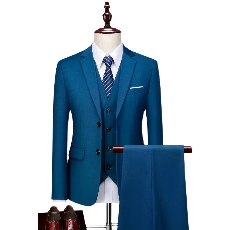 GRANTON® 3-Piece Men's Slim Fit Wedding Suit - Magnattos