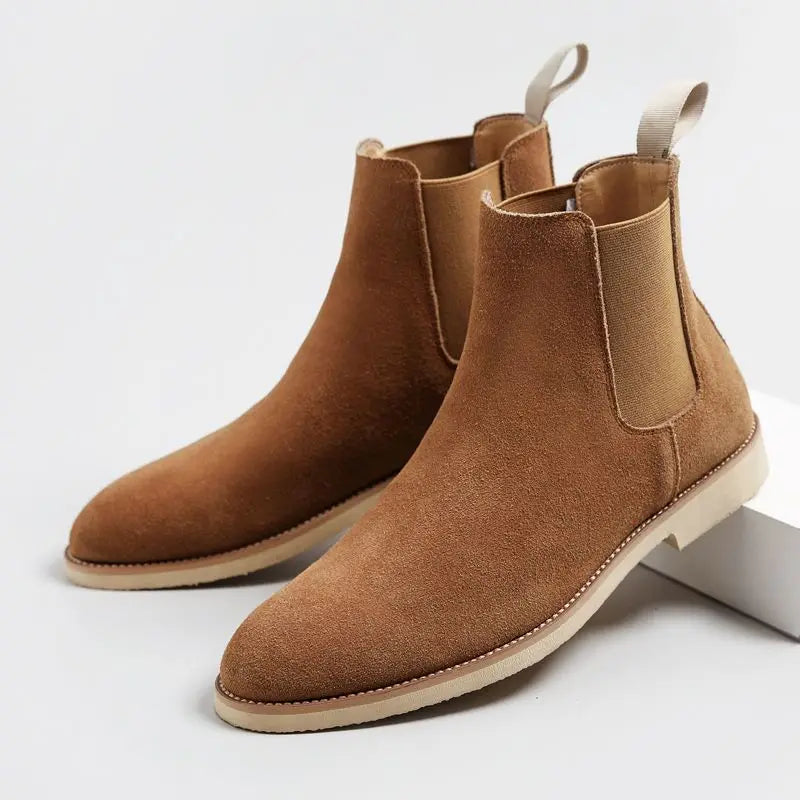MANI® Retro Suede Genuine Leather Chelsea Boots for Men - Magnattos