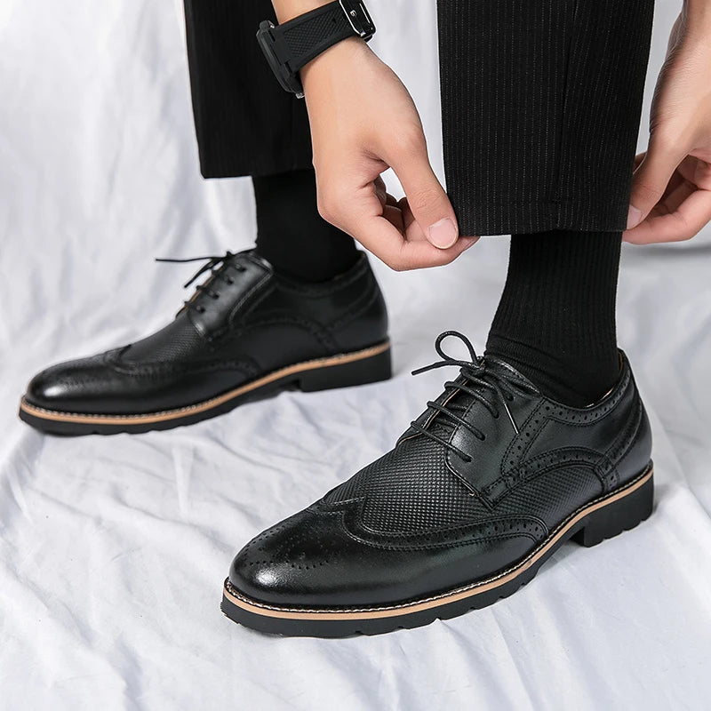 BROGUE® Handmade Leather Classic Shoes - Magnattos