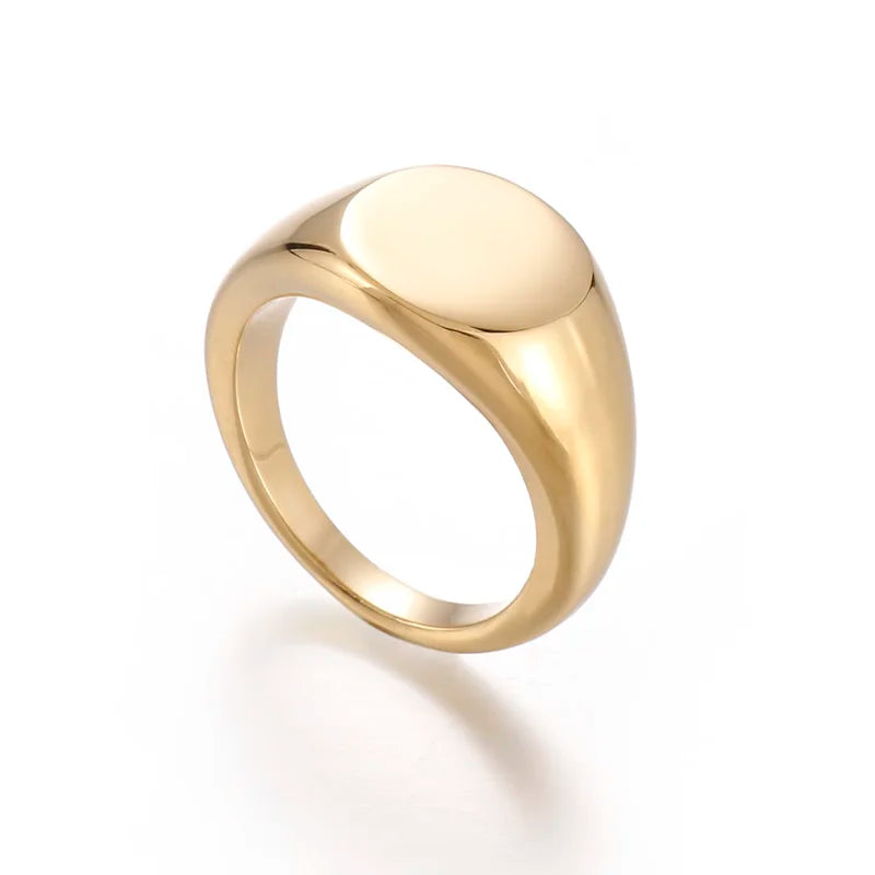 REI® Stainless Steel Signet Ring - Magnattos