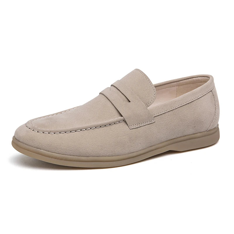 LEANDRO® Classic Soft Suede Penny Loafers for Men - Magnattos