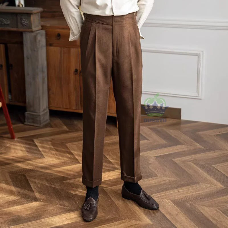 NAPOLI® High Waist Straight Suit Trousers – Italian Naples Edition
