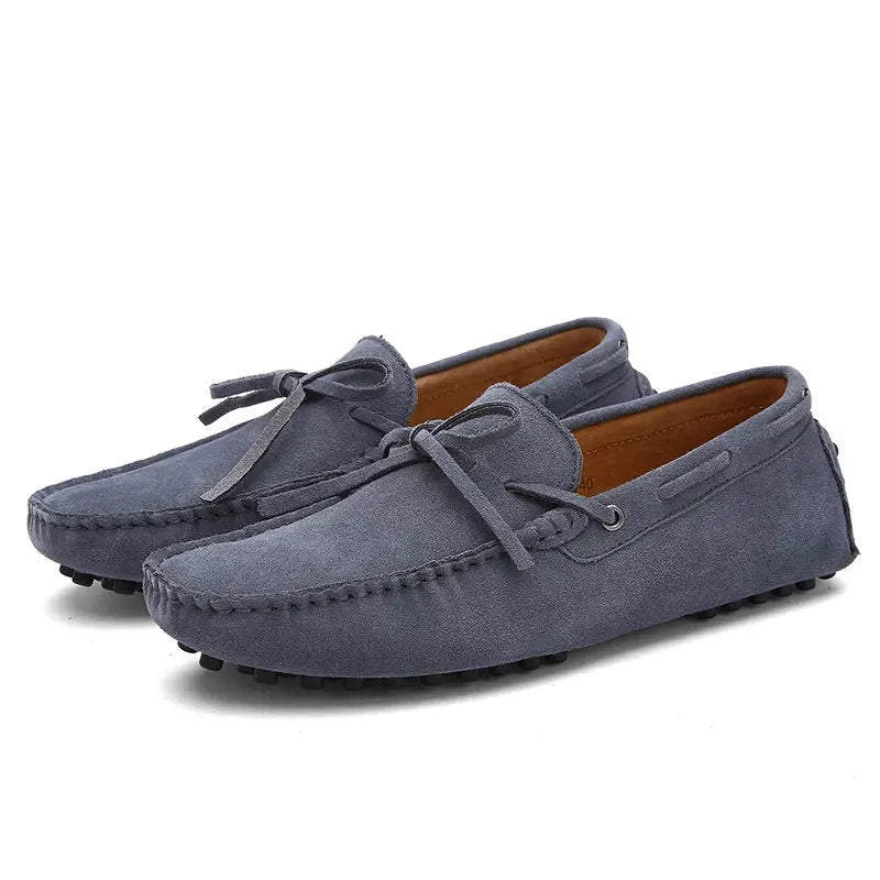 VANDOR® Summer Breeze Men’s Leather Loafers – Breathable Green Casual Shoes for Daily Comfort - Magnattos