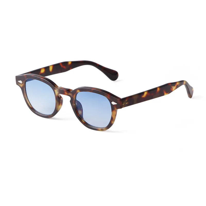 SOLARI® Retro Shell Round Rivet Sunglasses