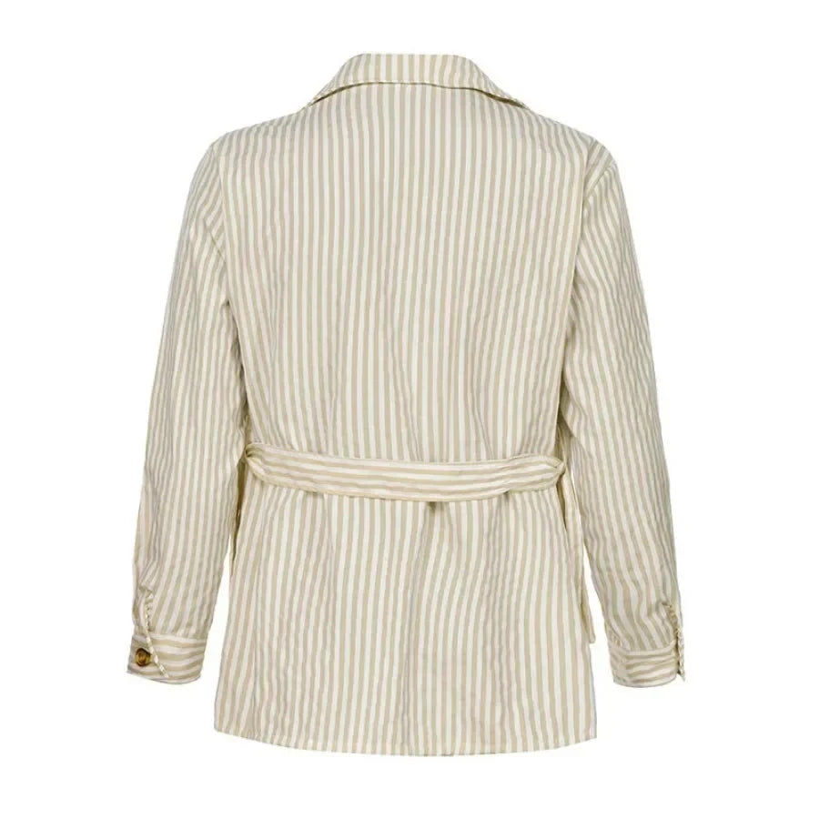 BELSONI® Multi-Pocket Stripe Cardigan Jacket