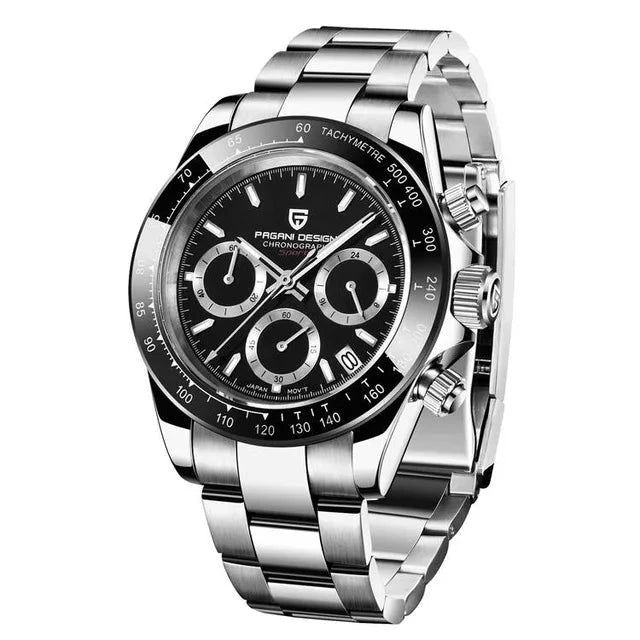 CASMONT® 40mm V2 Quartz Chronograph – Retro Sapphire Stainless Steel Waterproof Watch for Men - Magnattos