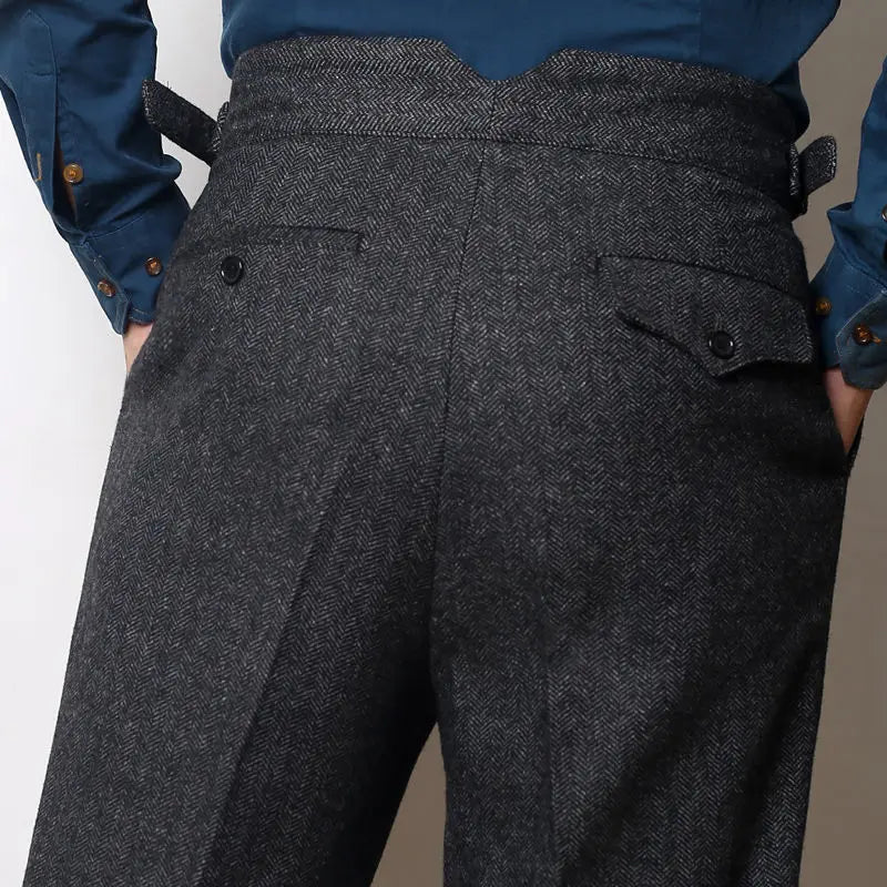 HENRY MONT® Herringbone Suit Pants - Magnattos