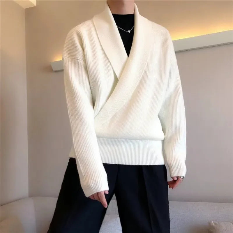 PONCHE® Vintage Wrap V Neck Sweater - Magnattos