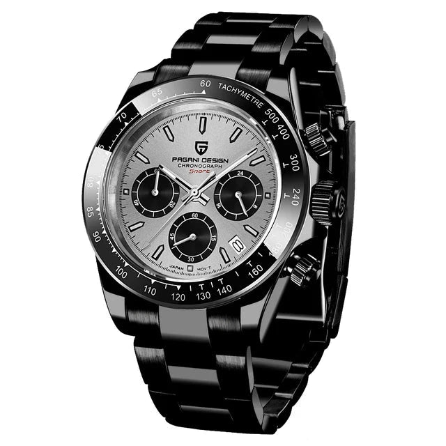 CASMONT® 40mm V2 Quartz Chronograph – Retro Sapphire Stainless Steel Waterproof Watch for Men - Magnattos