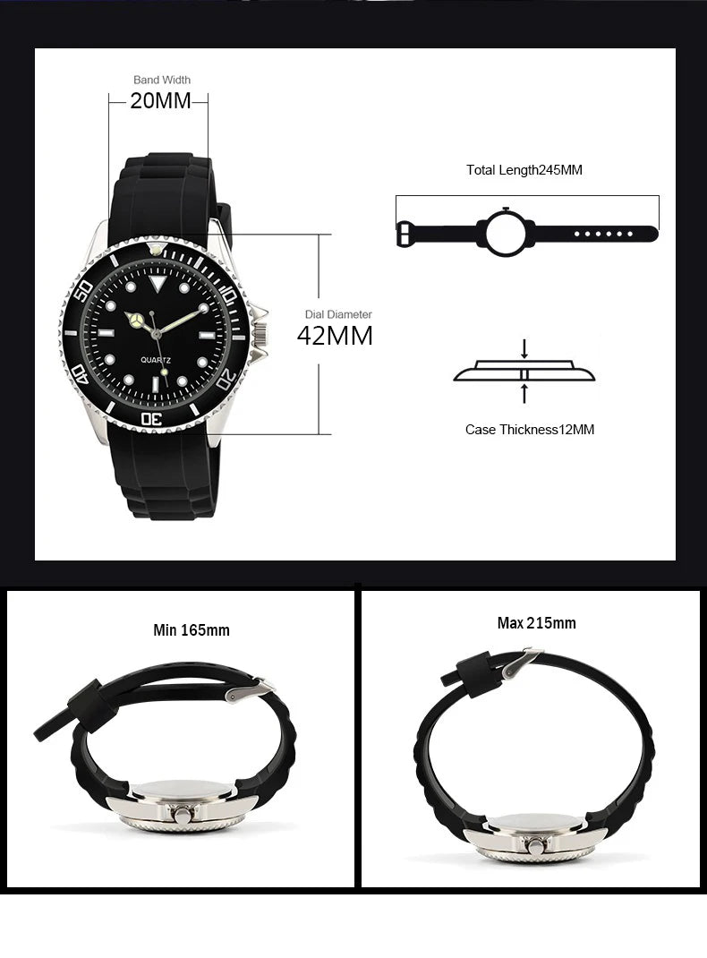 MALATRONI® Elegant Black Men's Watch - Magnattos