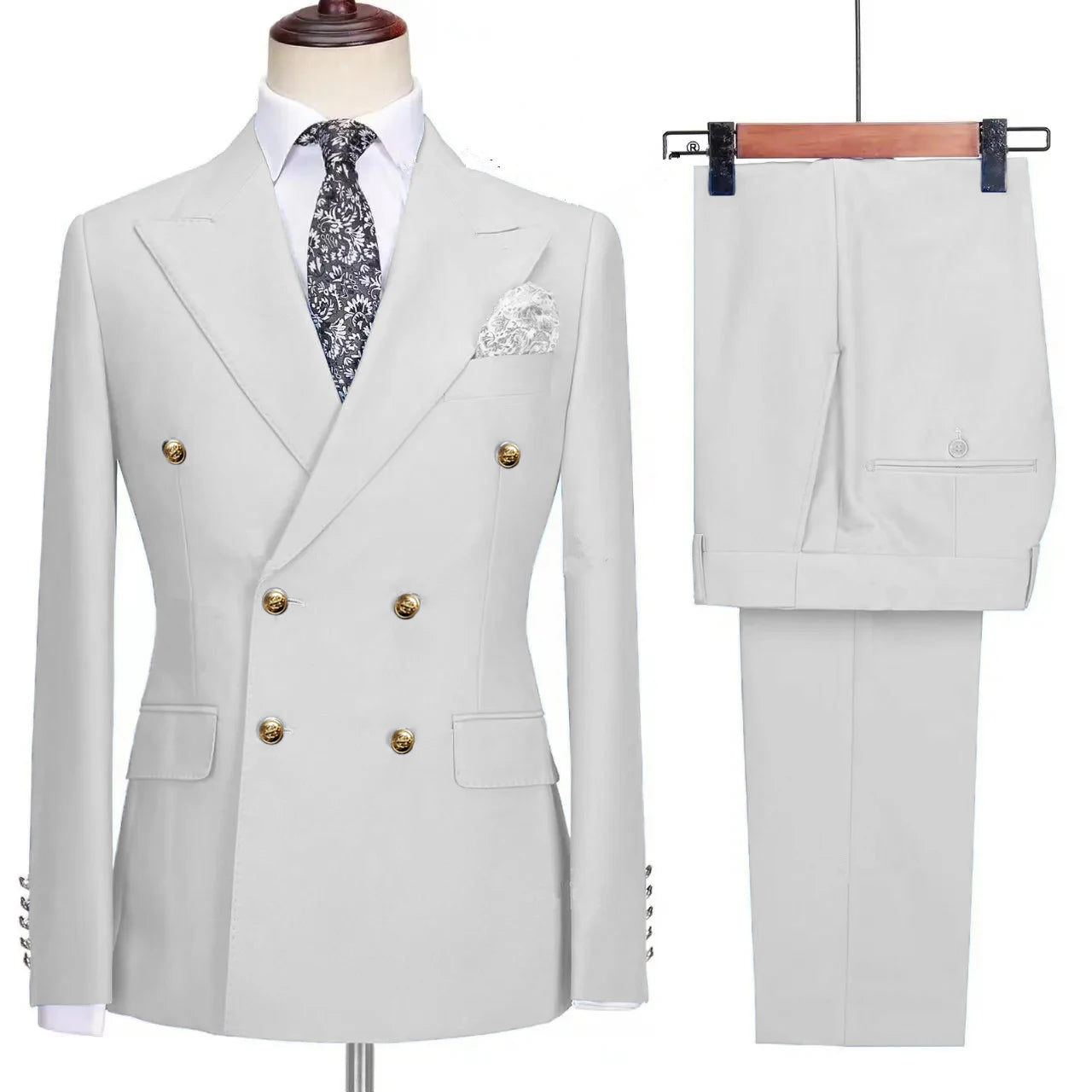 RENNEI® Slim Fit Suit Blazers Jacket Pants - Magnattos