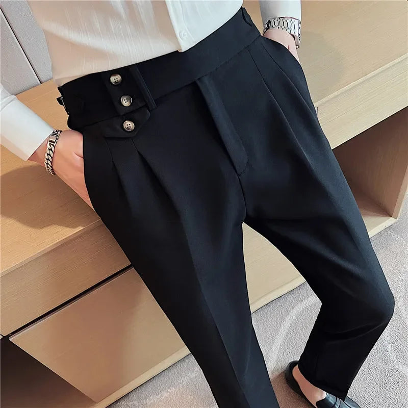 ARLINGTON® 2024 British Style High Waist Slim Fit Suit Pants for Men - Magnattos