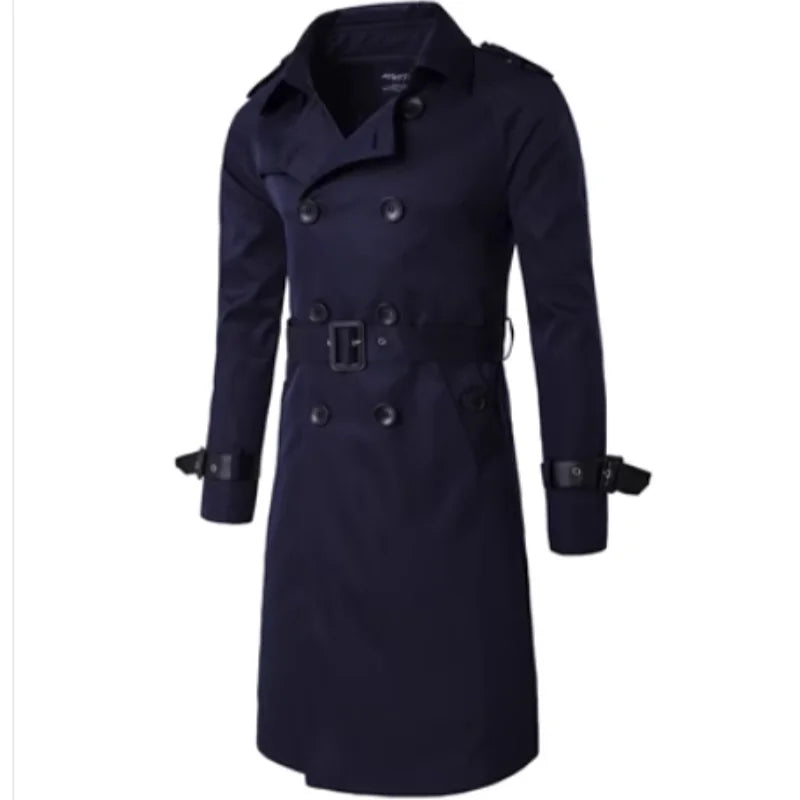 PANNOS® Long Trench Coat with Belt - Magnattos