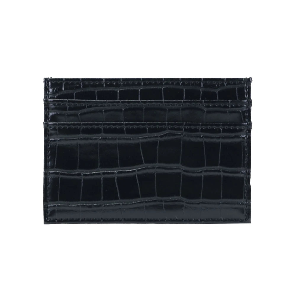 NERO® Croco-Embossed PU Leather Card Wallet