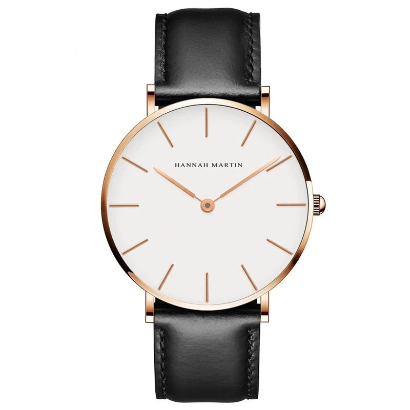 SCOSEZE® Silver Brown Leather Watch - Magnattos