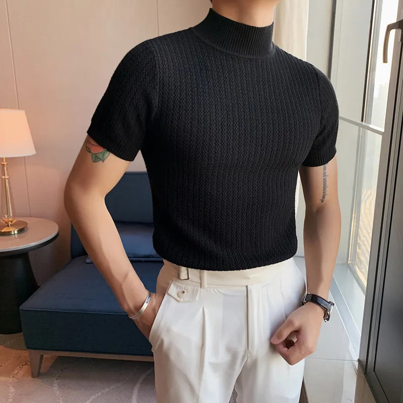 GRANDINI® Men Short Sleeve Knitted Sweater - Magnattos