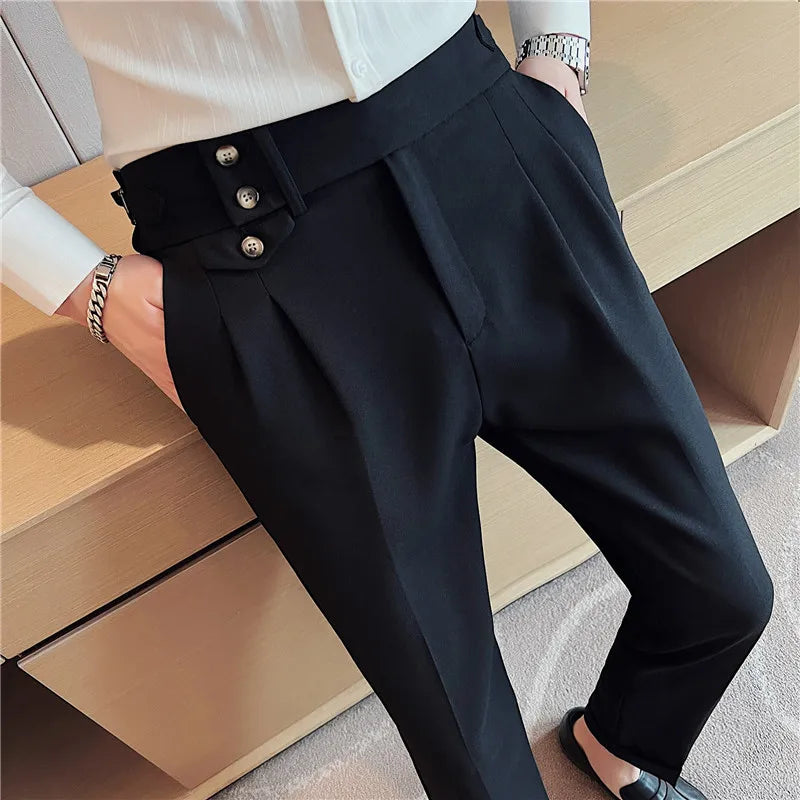 ARLINGTON® 2024 British Style High Waist Slim Fit Suit Pants for Men - Magnattos