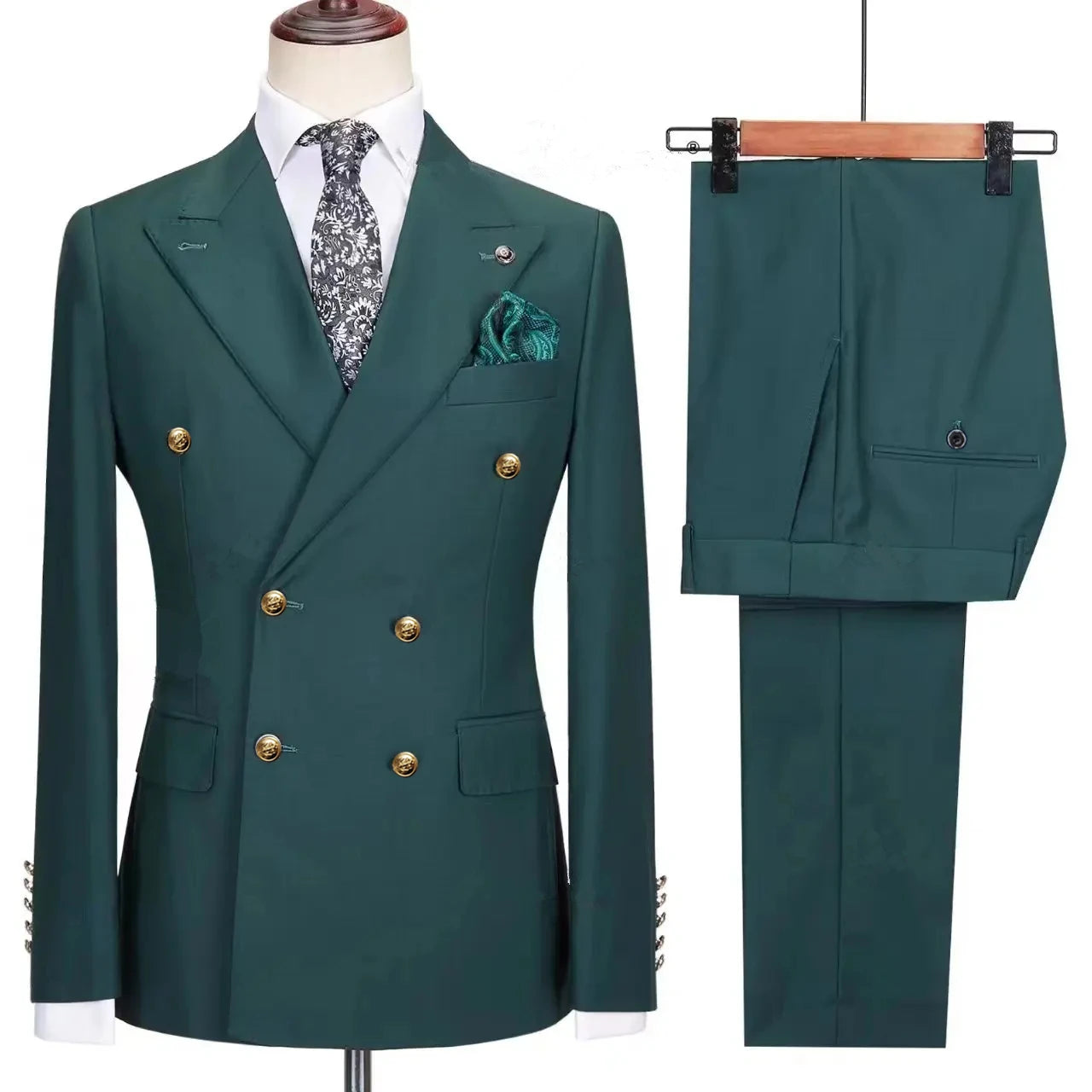 RENNEI® Slim Fit Suit Blazers Jacket Pants - Magnattos