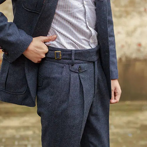 HENRY MONT® Herringbone Suit Pants - Magnattos