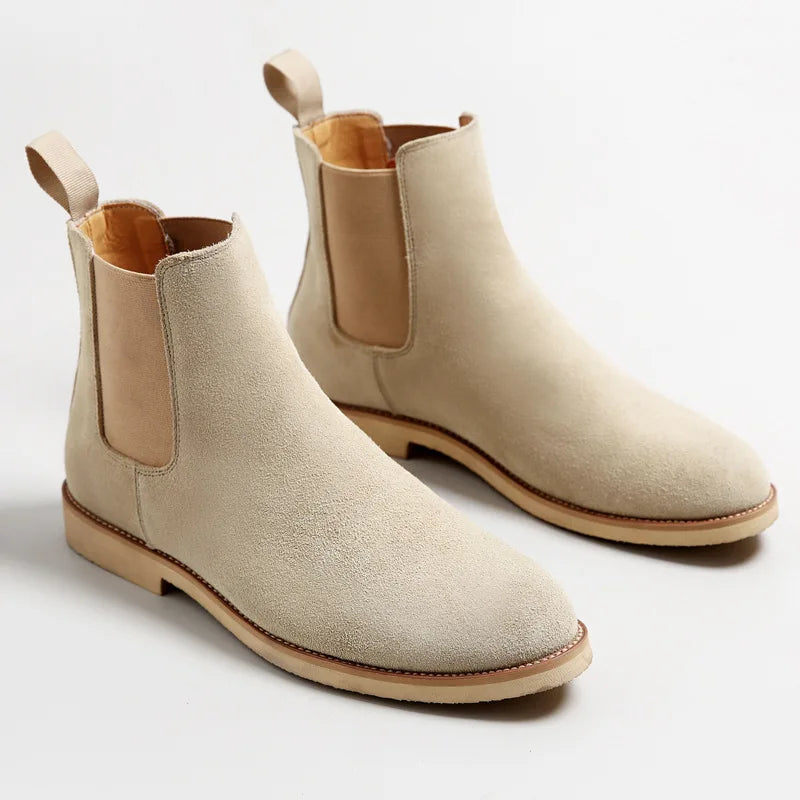 MANI® Retro Suede Genuine Leather Chelsea Boots for Men - Magnattos