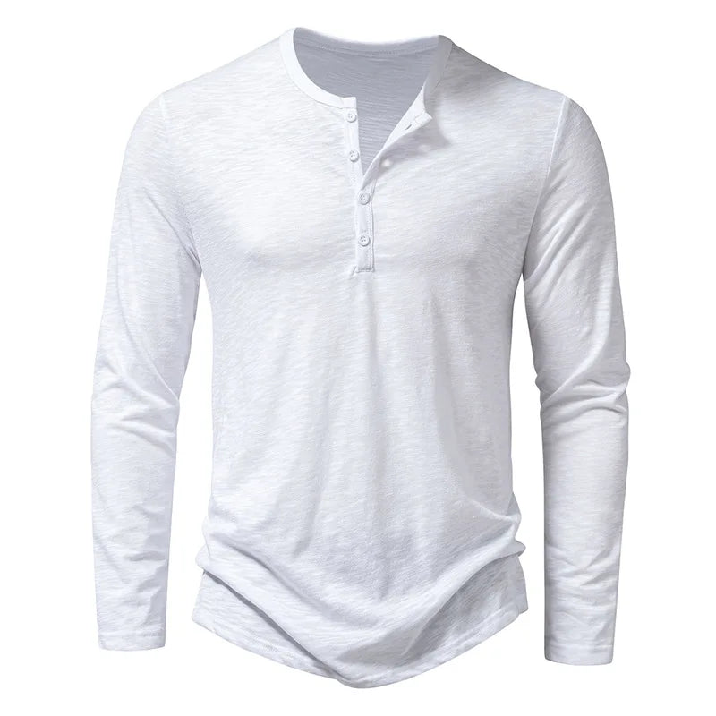HASSAN® Cotton Button Henley neck Shirt - Magnattos