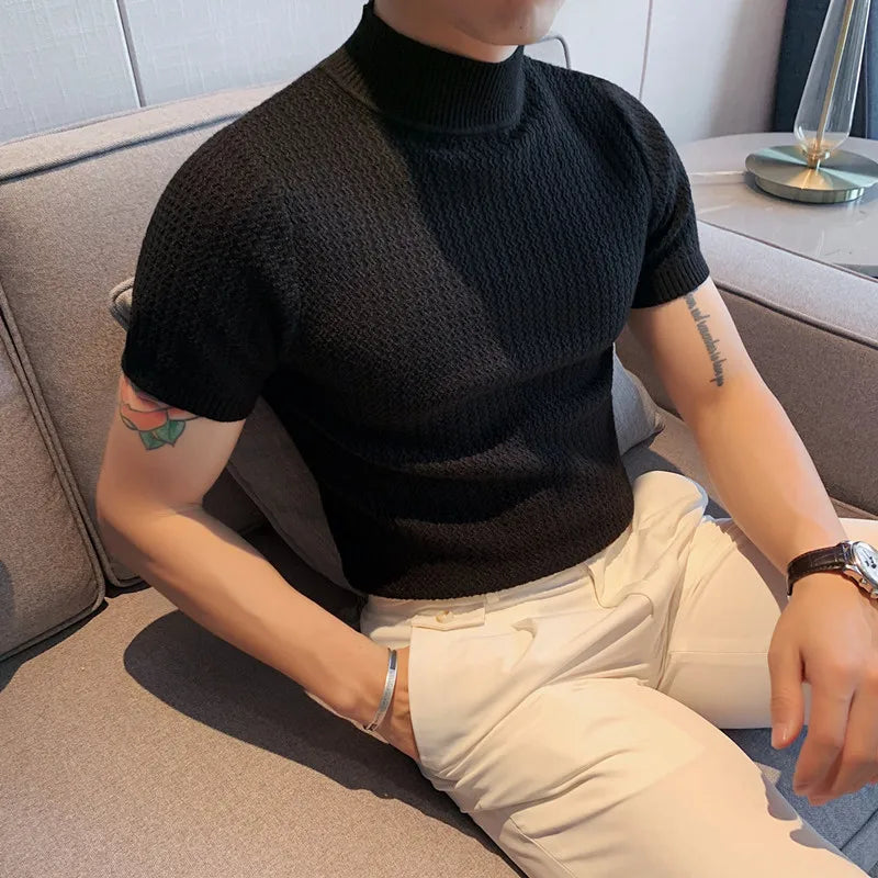 GRANDINI® Men Short Sleeve Knitted Sweater - Magnattos
