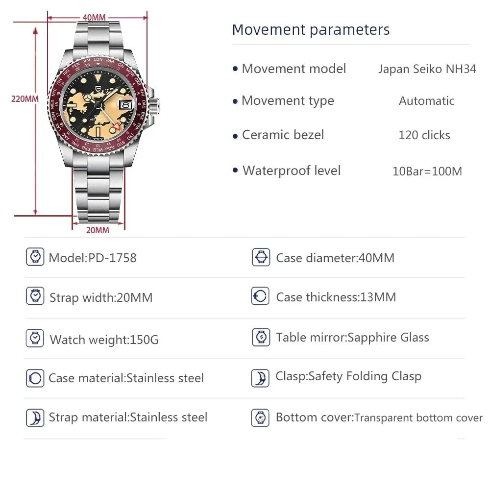 SADAL® Automatic Sapphire Glass Watch - Magnattos