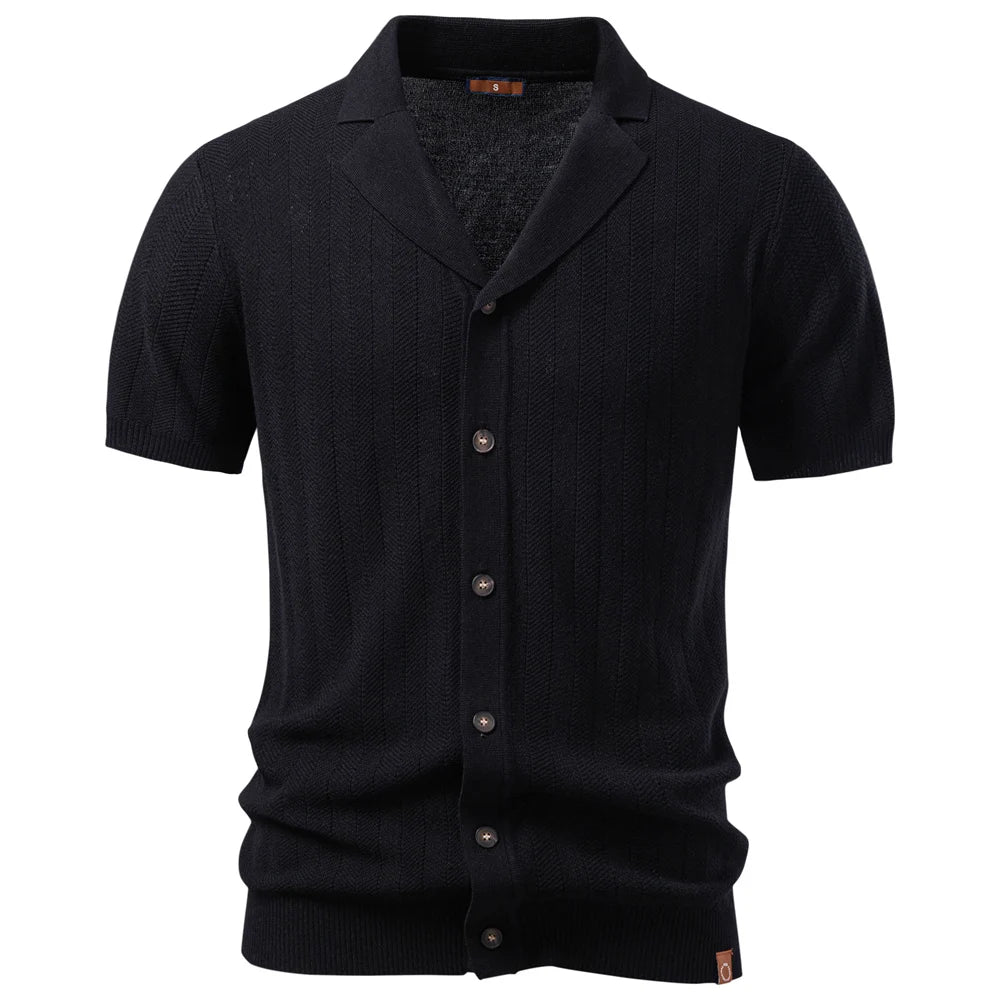 TESSARI® Ice Silk Button Business Polo Shirt