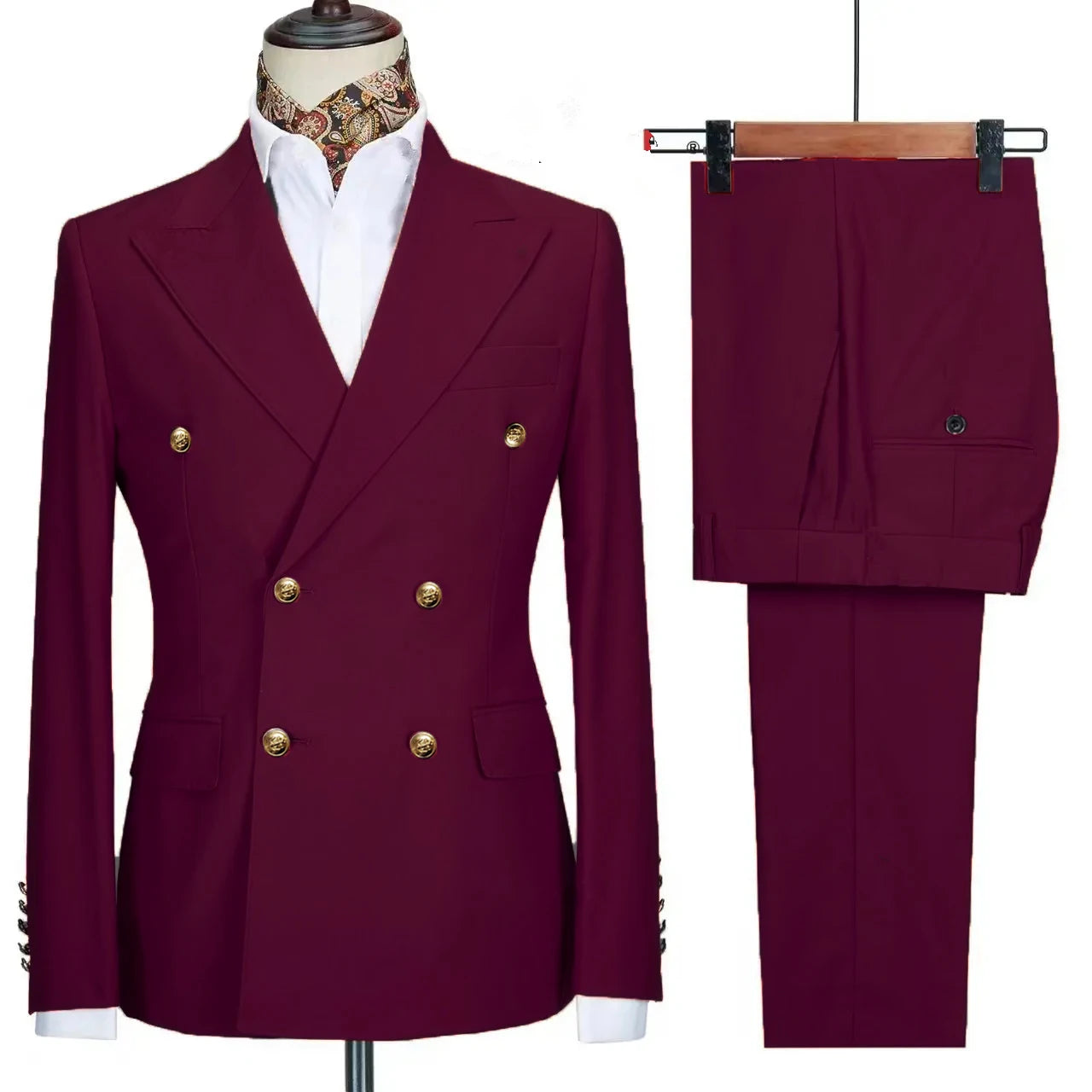 RENNEI® Slim Fit Suit Blazers Jacket Pants - Magnattos