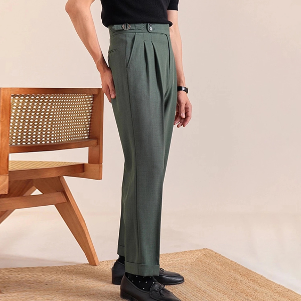 BELTRAMI® High Waist Pleated Trousers – Italian-British Edition
