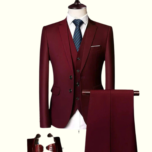 GRANTON® 3-Piece Men's Slim Fit Wedding Suit - Magnattos
