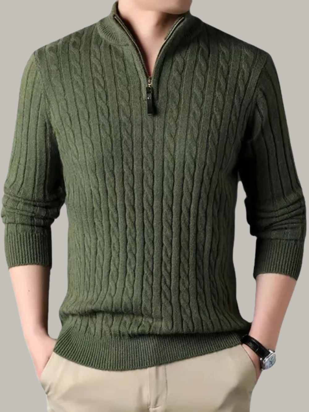 ENRICO® Winter Men's Quarter Zip Sweater - Magnattos