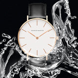 SCOSEZE® Silver Brown Leather Watch