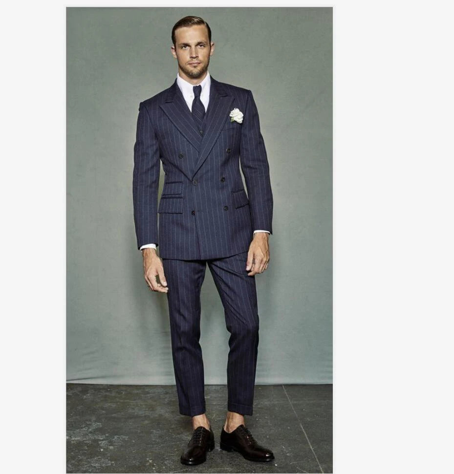 DARWIN® Striped Two-piece Wedding Groom Set - Magnattos