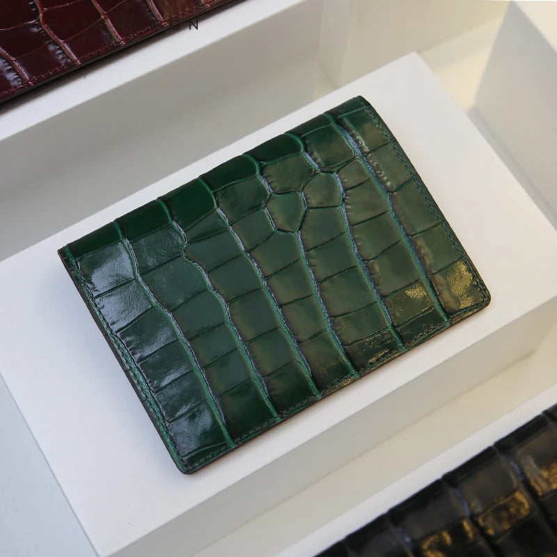 FLORENTI® Crocodile Embossed Leather Passport Cover