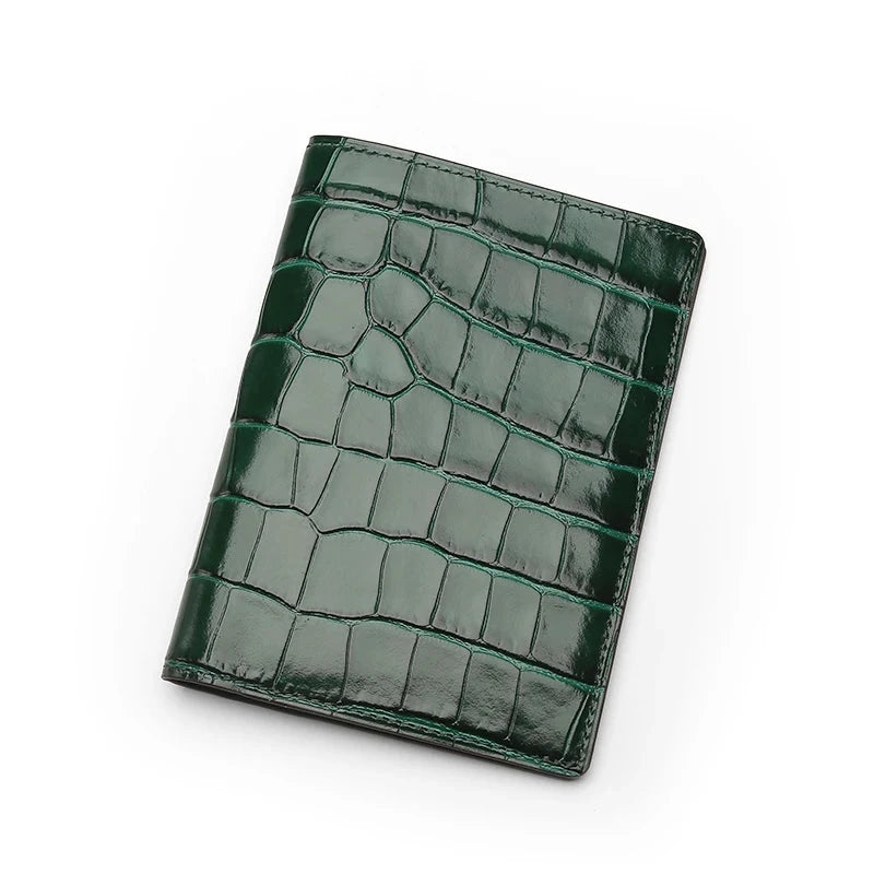 FLORENTI® Crocodile Embossed Leather Passport Cover