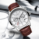 LIGÉ® Men's Quartz Leather Watch