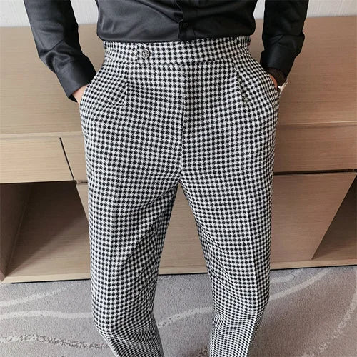 BERKLEY® Houndstooth High Waist Dress Pants for Men - Magnattos