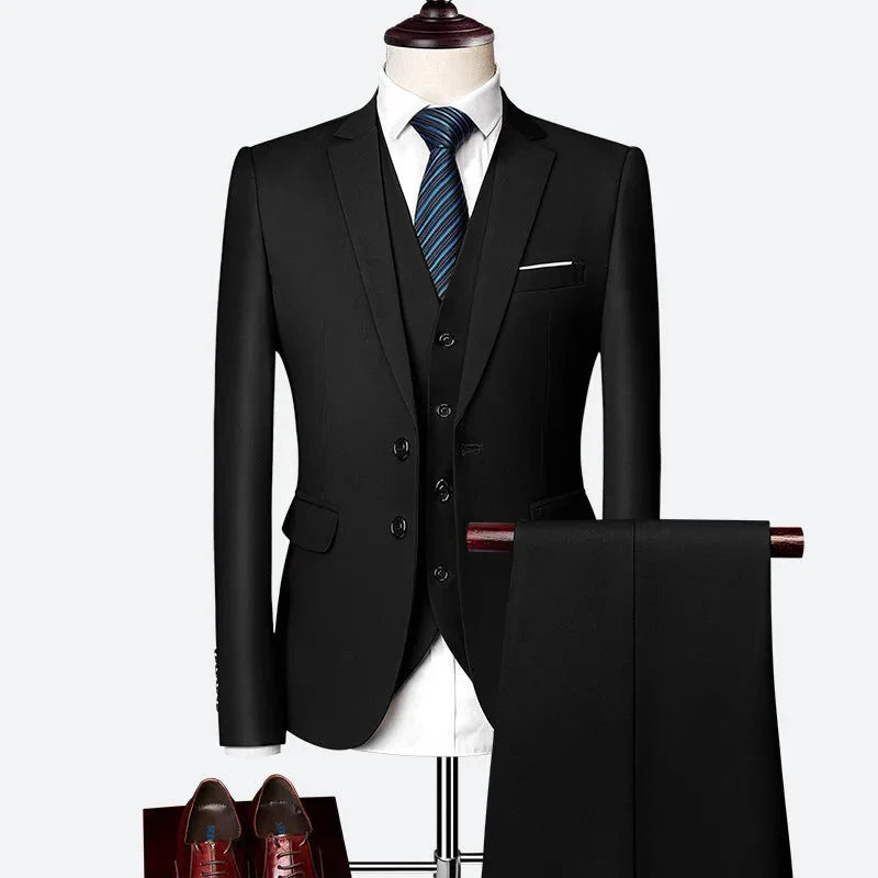 GRANTON® 3-Piece Men's Slim Fit Wedding Suit - Magnattos