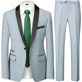 OXFORDIAN® Men’s Wedding Color-Block Collar Suit